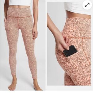 Athleta Textured Cheetah Print Leggings